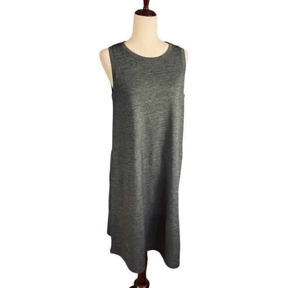 Wool& Sierra Casual Wool Blend Tank Dress Charcoal Heather Medium Long - Picture 6 of 10